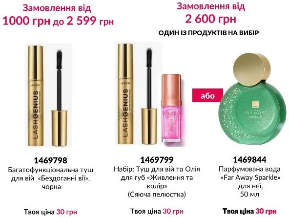 Реєстрація в Avon Україна з 1 жовтня по 31 грудня 2025 року