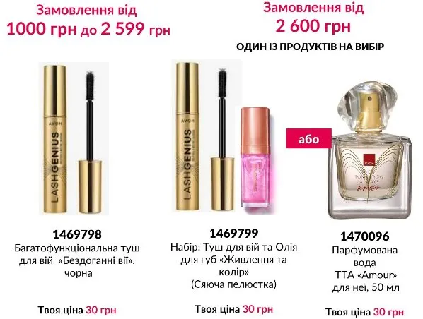 Реєстрація в Avon Україна з 1 березня по 31 березня 2026 року