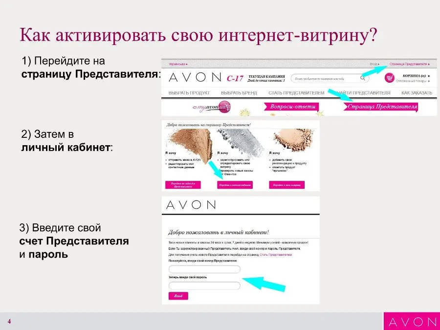 Інструкція зі створення Інтернет-вітрини Avon.. 04