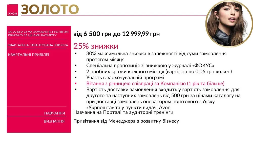Avon привілеї 10